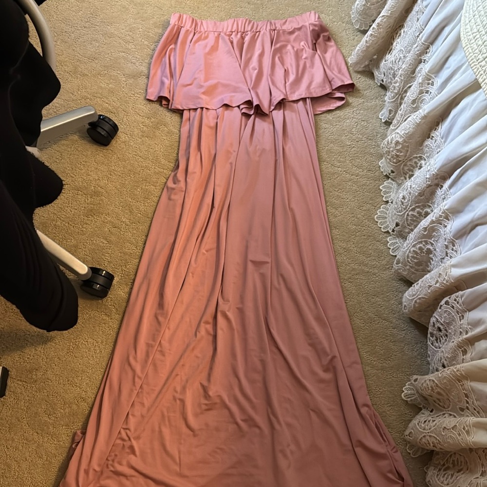 Off shoulder maxi dress
